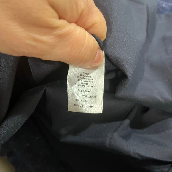 Talbots Petites 16 Wool Blend Tweed Pencil Skirt Ruffle Hem Classic Workwear - Picture 6 of 7